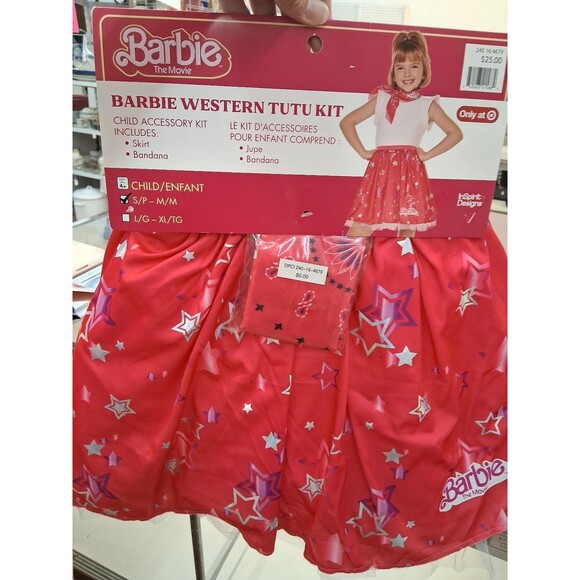 NEW! Girls Barbie Western Tutu Dress Up Kit/ Halloween Costume, Size Small - Picture 1 of 8